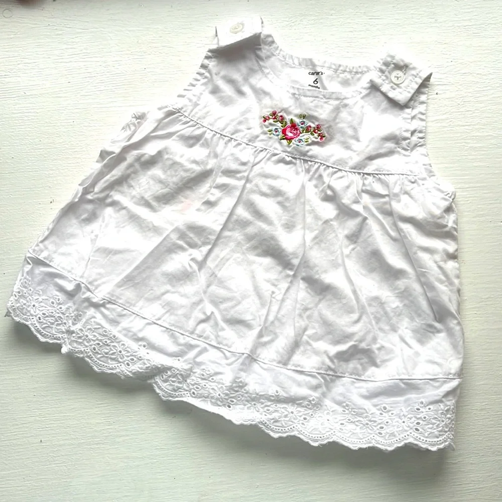 Carters baby eyelet dress top 6m
